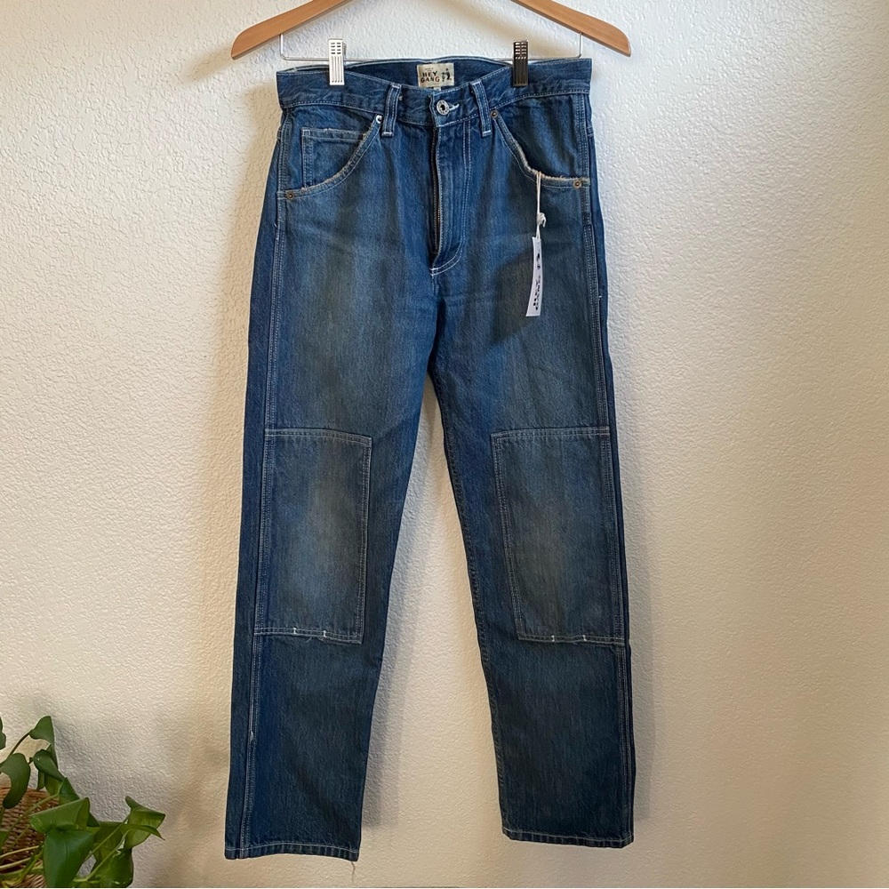 Hey Gang double knee patch denim